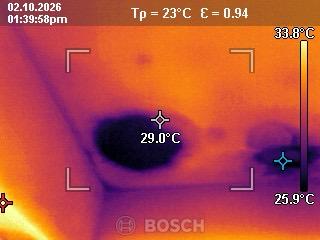 Ceiling Slab Moisture Seepage Thermal Detection